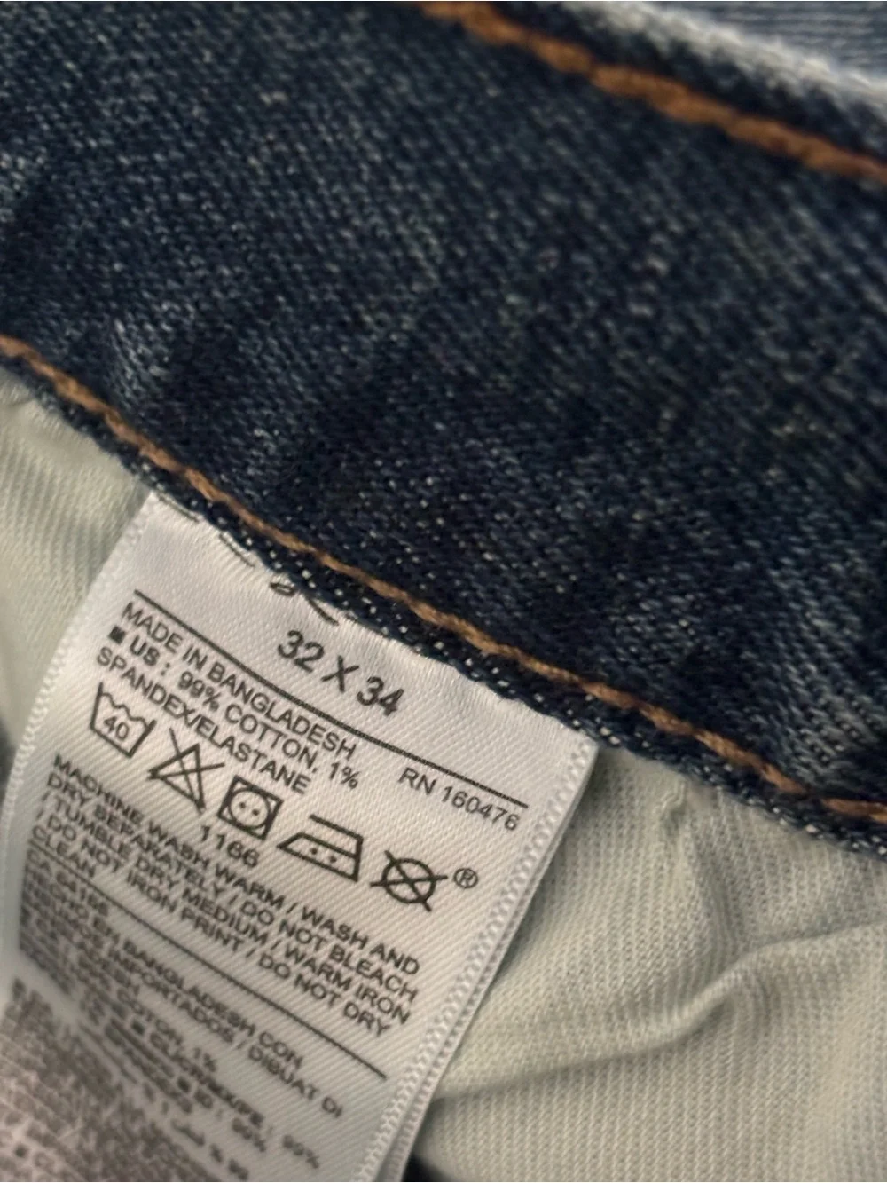 Old Navy Blue Distressed Straight Jeans